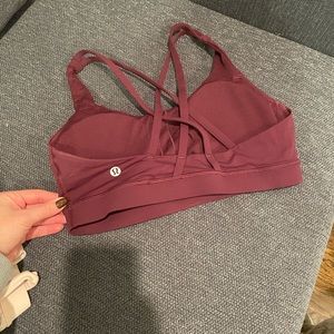 Maroon lululemon energy bra size 8